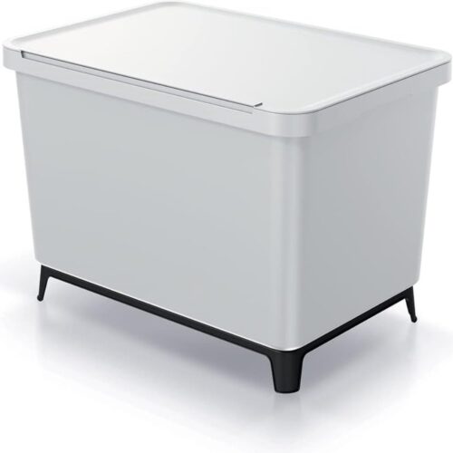 White-Label® Prullenbak op Pootjes - Afvalemmer - Afvalbak - 40L - Grijs