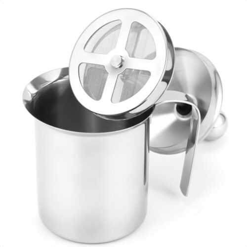 Zavillo Melkopschuimer - 800ml - Handmatig - RVS - Melkschuimer - Melkklopper - Melkkan