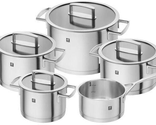 Zwilling Pannenset - Vitality - RVS - Geschikt voor alle warmtebronnen - Zilver - 5 Delig