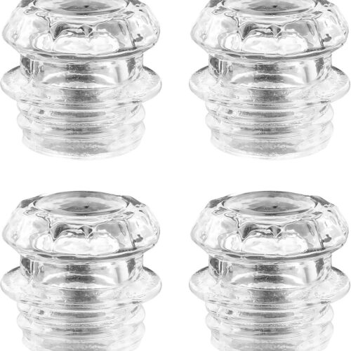 4Pc Percolator Glass Top Replacement, Transparent Glass Percolator Parts Heat Resistance Percolator Replacement Parts Glass Top Replacement Fit