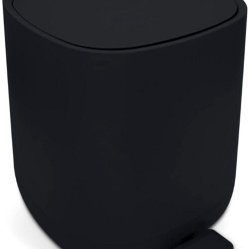 Afvalemmer 5 Liter Voor De Badkamer - Elegant Design - Pedaalemmer Met Deksel En Softclose - Afvalemmer Voor Badkamer - Keuken Of Kantoor - Met Uitneembare Binnenemmer - Zwart