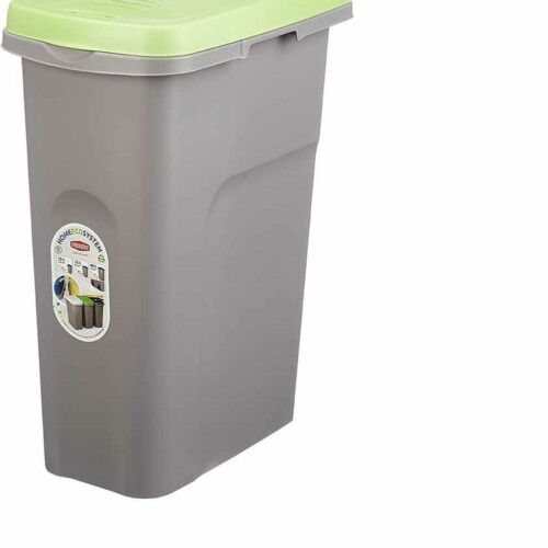 Afvalemmer Stefanplast Groen Grijs Plastic 25 L (6 Stuks)