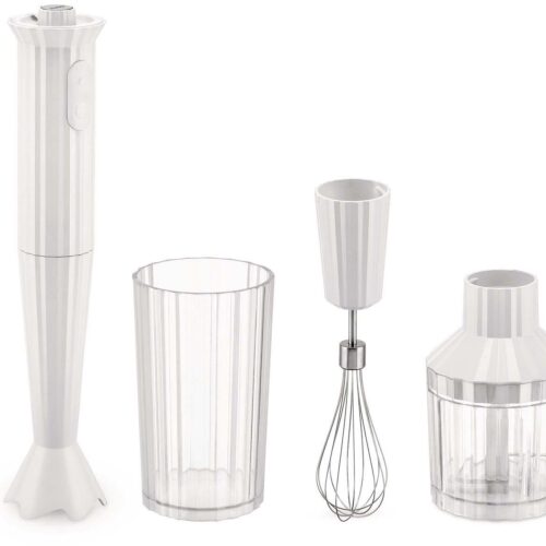 Alessi Staafmixer Set Plissé - Wit - Michele de Lucchi - MDL10S W