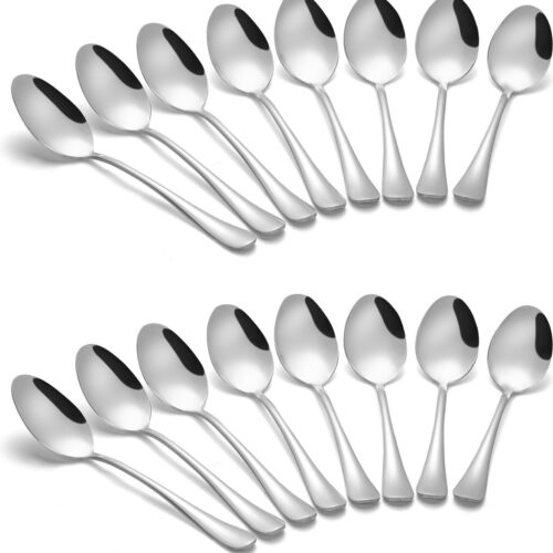 Alheco set van 16 tafellepels - RVS lepels - Soeplepels - 20.3cm - Zilver