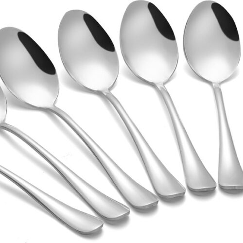 Alheco set van 8 tafellepels - RVS lepels - Soeplepels - 20.3cm - Zilver