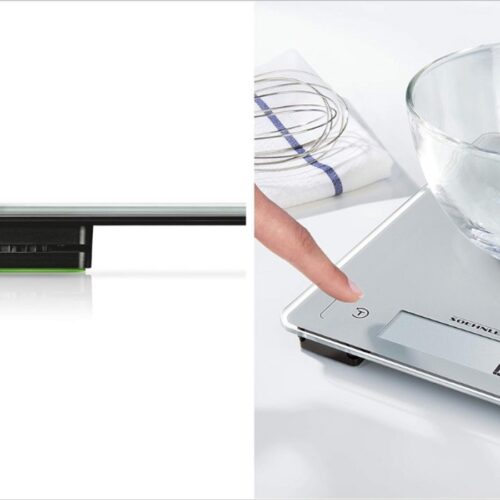 Aqua Proof Vaatwasserbestendige Keukenweegschaal - Waterdicht Zilver - Digitale Elektronische Keukenweegschaal Tot 10 Kg Weegcapaciteit - Grote 23mm Cijfers