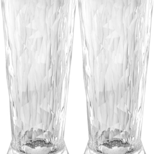 Bierglas, 0.3 L, Set van 2, Organic, Transparant - Koziol | Club No. 10