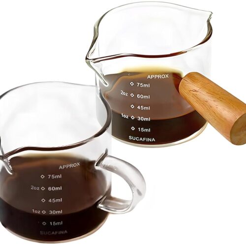 Espresso-borrelglas - Dubbele uitloop - 1 stuk - Borosilicaatglas