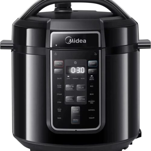 FIBILA 9-in-1 Elektrische Snelkookpan - Multifunctionele Kookpan - Snelkookpannen - Crockpot - Slowcookers - 12 Presets - Digitale Timer - 7,6 Liter Capaciteit - Roestvrij Stalen Binnenpot - Veilig en Eenvoudig te Gebruiken
