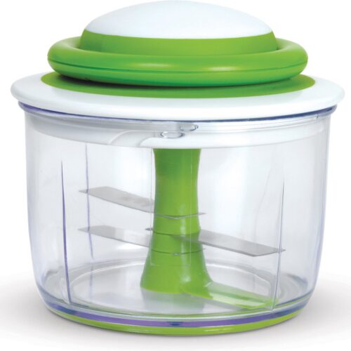 Hakmolen, Groentehakker, Handmatig, 14 x 13 CM, RVS, BPA Vrij, Kunststof - Chef'n | VeggiChop™