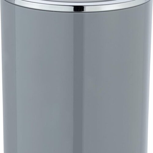 La'Moussawi ® Compacte en Elegante Afvalemmer voor de Badkamer met Schommeldeksel, 2 Liter Capaciteit