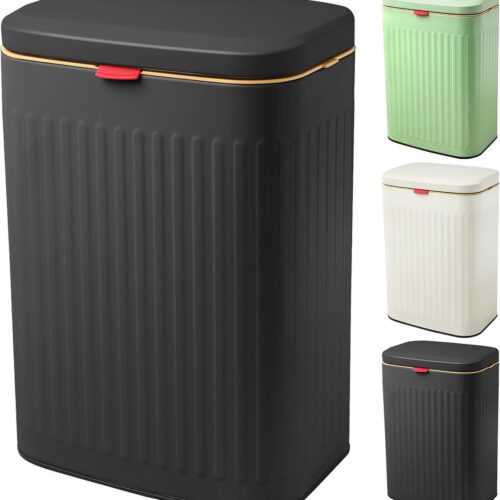 La'Moussawi ® Stijlvolle Roestvrij Stalen Afvalemmer voor Keuken en Badkamer met Handige Ophangopties