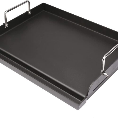 La'Moussawi ® Universele Grote Rechthoekige Grillplaat met Antiaanbaklaag voor Gas- en Houtskoolbarbecues