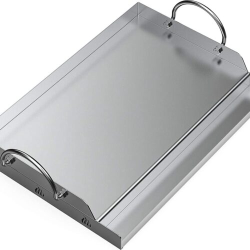La'Moussawi ® Universele Roestvrijstalen Grillplaat voor Gas- en Houtskoolbarbecues, 58.4x40.6 cm