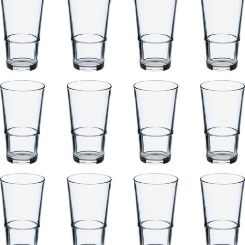 Mammoet - Budgetline - Bierglas - Amsterdammertje - 12 stuks - 34 cl - Transparant glas - Stapelbaar