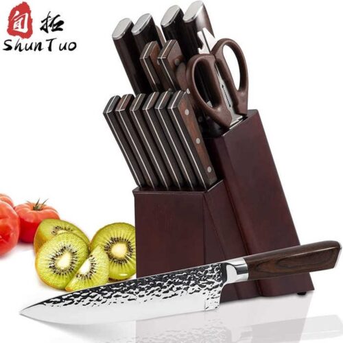 Messenset - Messenblok - Keukenmessenset - Professionele messenset - Hoogwaardige keukenmessen - RVS messenset - Keramische messen - Duurzame messen - Japans messenblok - Chef-kok messen - Complete messenset -Keukenmes - Koksmes - Broodmes - Cadeau