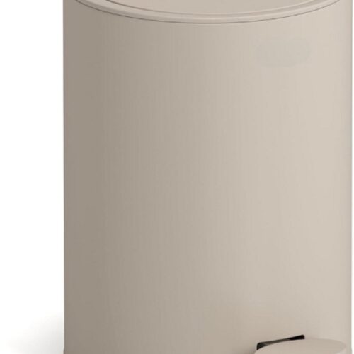 Pedaalemmer 3 Liter Roestvrij Staal Mat Softclose Klapdeksel Stil Sluitend Met Binnenemmer Vuilnisemmer Afvalemmer Badkameremmer Donker Grijsbruin Taupe Beige