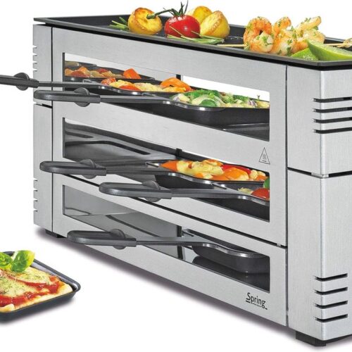 Pizza Raclette Grill voor 6 Personen - Aluminium Grillplaat