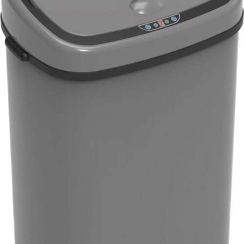 SVITA Sensor afvalemmer 68L - stalen afvalemmer met sensor afvalemmer keuken grijs