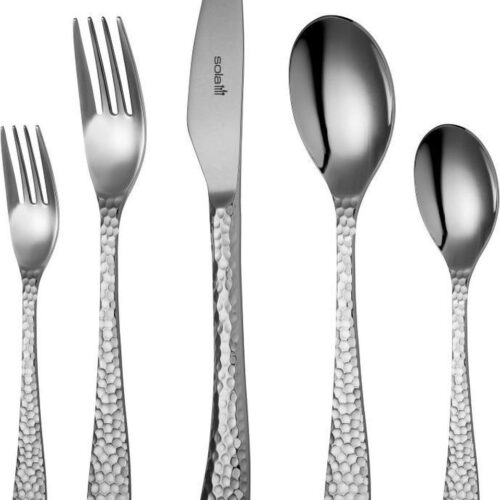 Sola Bestek Set Lima - 100 Delig Bestekset 12 Persoons - Modern - Vaatwasserbestendig - Zilverwit Premium Edelstaal 18/10 RVS - Zilver