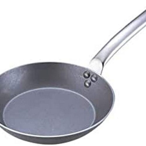 Stalen koekenpan - ideaal voor schroeien en grillen - 1 stuk - gemaakt in Frankrijk