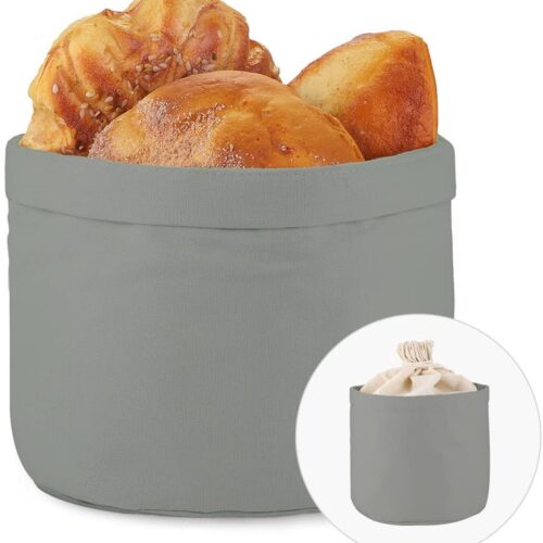 Unyqoos® Binnen- en Buitenkatoenen Broodmand met Koordsluiting voor Versheid en Opslag