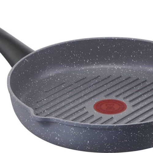 26-cm grillpan non-stick donkergrijs inductie compatibel