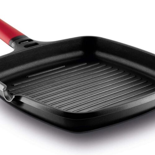 27 cm gegoten aluminium grillpan geschikt voor ovens - gas keramiek elektrisch inductie - anti-aanbaklaag