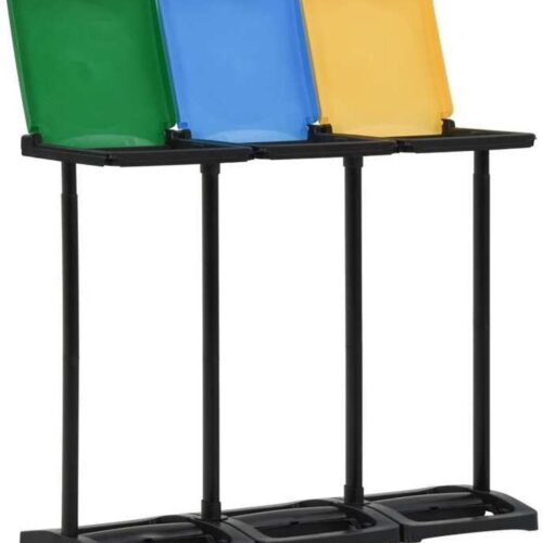 Afvalbak - Vuilnisbak - Prullenbak - Afvalemmer - Afvalcontainer - Met Deksel - Duurzaam Polypropyleen - Geschikt Voor 240-330 Liter Afvalzakken