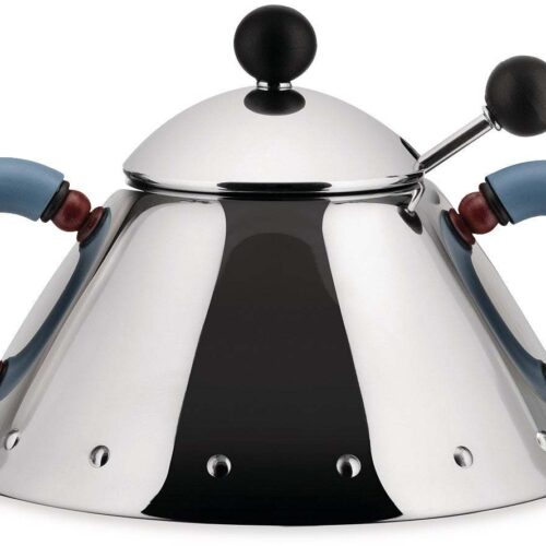 Alessi Suikerpot - met lepel - 9097 - Blauw - 200 ml - door Micheal Graves