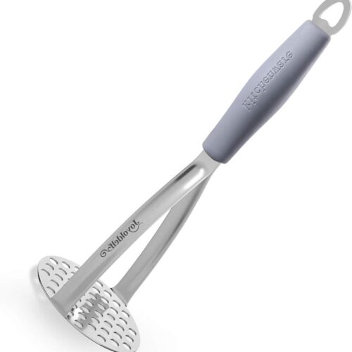 Allecto Plus - Roestvrijstalen Aardappelstamper met Antislip Handvat voor Groente en Fruitpuree
