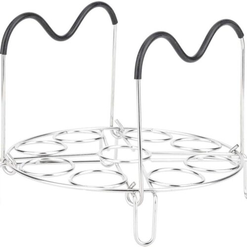 Allecto Plus - Roestvrijstalen Eierkoker Stoomboot Rek met Handvat en Plank - Keuken Kookgerei