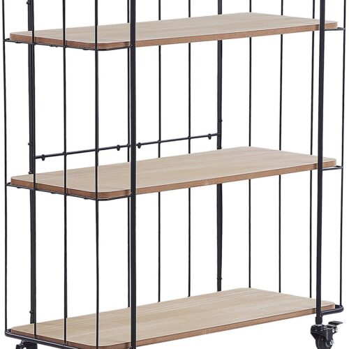 BELIANI GABBS - Keukentrolley - Lichte houtkleur - Metaal