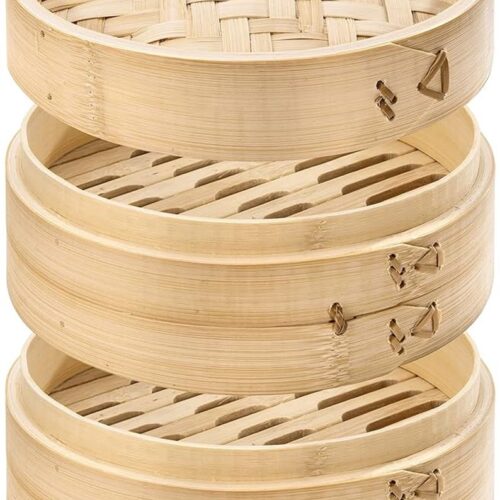 Bamboe-stoomkoker - Stoomkoken zonder vet - 1 stuk - Ø 20,5 cm