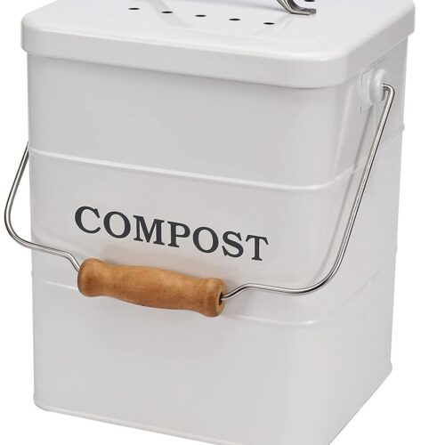 Biologische afvalemmer voor keuken - 4 liter - inclusief actieve koolfilter