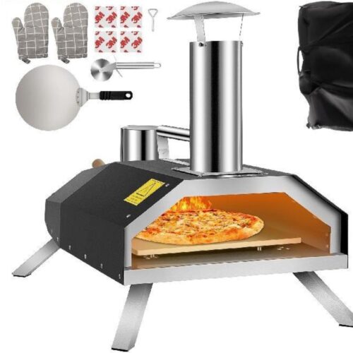 Bolture Pizza Oven Buiten - Houtgestookte Pizza Oven Tot 300°C - Pizzasteen - RVS - Inclusief Pizzaspatel