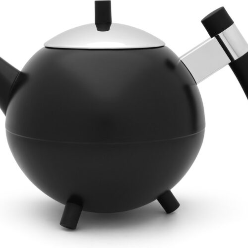 Bredemeijer - Theepot Meteor 1,2L mat zwart- Dubbelwandig