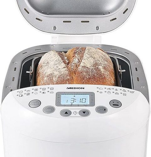 Broodbakmachine 550 Watt - 1000g - 19 Bakprogramma's - 3 Bruiningsniveaus - Warmhoudfunctie