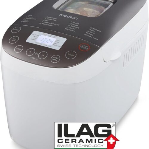 Broodbakmachine met 20 bakprogramma's en 3 bruiningsniveaus - 950 Watt, tot 1600 g