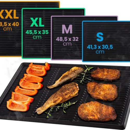 CLP Geëmailleerde grillplaat antraciet 45,5 x 35 cm