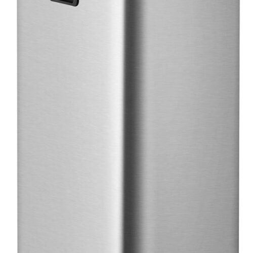 COSTWAY Vuilnisemmer, 46 liter, roestvrij staal, keukenafvalemmer met 2 deksels, pedaal en handgrepen, pedaalemmer met uitneembare binnenemmer, afvalemmer voor keuken, woonkamer, badkamer, kantoor, 52