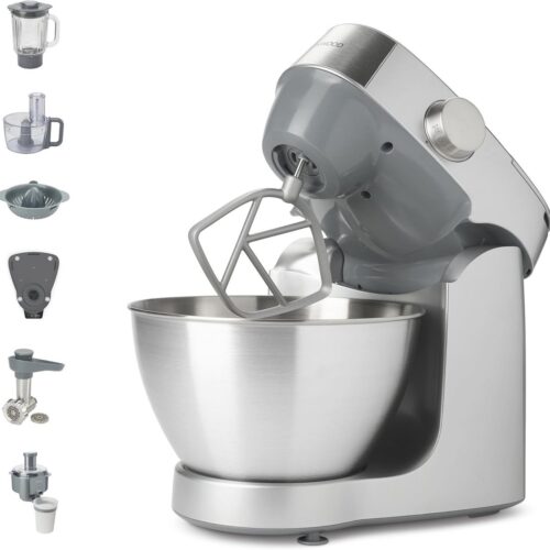 Compacte Keukenmachine met 4,3 L Roestvrijstalen Kom en 10-delige Accessoireset