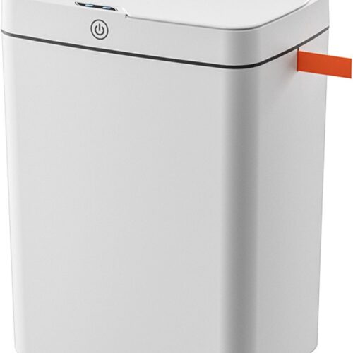 Cuhostki - 1 Stuk - Automatische Afvalemmer - Prullenbak met Sensor - Smart Prullenbak - Zelfopentende Prullenbak - Wit - PP - Sensor - IPX5 Waterdicht - Automatisch Verpakken - Voor Binnen, Keuken, Badkamer