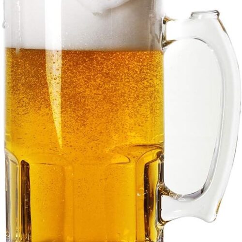 Cuhostki 1 Stuk Groot Glas Bierglas - Duurzaam, Hittebestendig, Perfect Voor Feesten