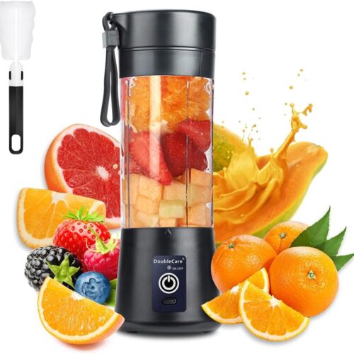 Draagbare USB Mixer Beker voor Smoothies en Shakes - Mini Blender 380ml met Zes Bladen