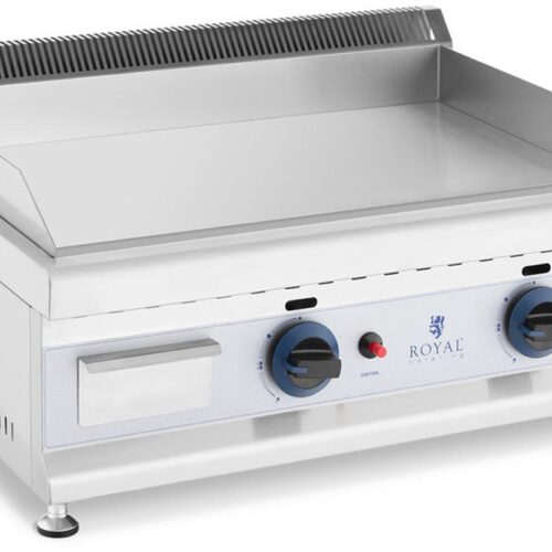 Dubbele Gasgrill - Gasbarbecue - Grillplaat - Outdoor Grill - Professionele BBQ - RVS Grillplaat - Instelbare Temperatuur 50-300°C - 2x 3100W Vermogen