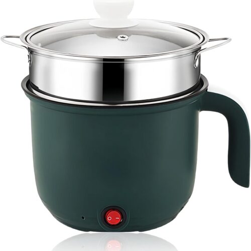 Elektrische rijstkoker - veelzijdig en draagbaar - 1,8 l - zwart - kunststof - compact