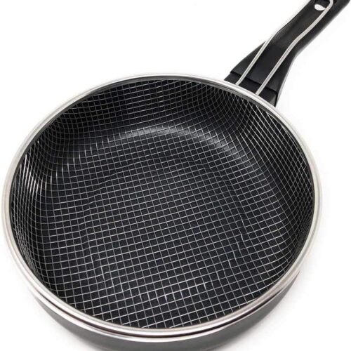 Friteuse met Mandje - Koekenpan - Aluminium en Staal - Inductie - 24 cm - Zwart