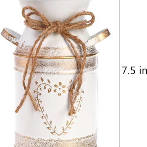 Gegalvaniseerde Melkkan Vaas - Rustiek en Chic - Set van 2