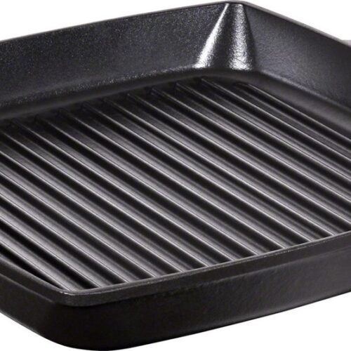Grillpan Vierkant 33x33 Met 2 Handvat Zwart Staub 12013323